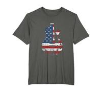 USA Drapeau Américain Cadeau Pour Le Joueur De Basse Guitare T-Shirt
