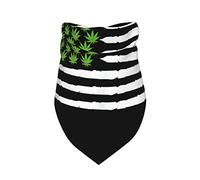 USA Drapeau Marijuana Drôle Weed Feuille Drapeau Cannabis Stoner 420 Été Chien Bandanas Garçon en Vrac Chiot Foulard Réglable Doux Triangle Bavoirs Accessoires pour Petit Moyen Grand Chiot Chats