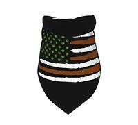 USA Drapeau Marijuana Drôle Weed Feuille Drapeau Cannabis Stoner 420 Printemps Chien Bandanas Fille en Vrac Chiot Foulard Réglable Doux Triangle Bavoirs Accessoires pour Petit Moyen Grand Chiot Chats