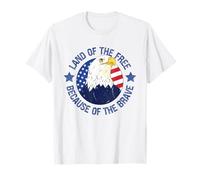 USA Eagle Land of The Free à Cause du Courageux 4 Juillet T-Shirt