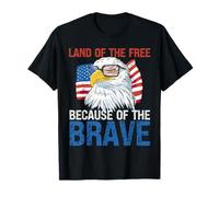 USA Eagle Land of The Free à Cause du Courageux 4 Juillet T-Shirt