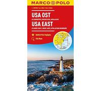 USA East Marco Polo Map: Atlantic Coast, Great Lakes and Appalachian Mountains