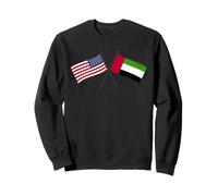 USA Émirats Arabes Unis Croisés Drapeaux Américains Emirati Amitié Sweatshirt