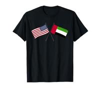 USA Émirats Arabes Unis Croisés Drapeaux Américains Emirati Amitié T-Shirt