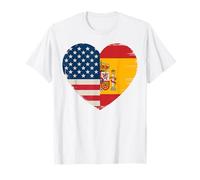 USA Espagne Cœur - Double citoyenneté T-Shirt