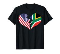 USA et Afrique du SUD Broken Heart International Love T-Shirt