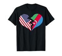 USA et AZERBAÏDJAN Broken Heart International Love T-Shirt