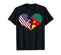 USA et Cameroun Broken Heart International Love T-Shirt