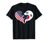 USA et CORÉE du SUD Broken Heart International Love T-Shirt