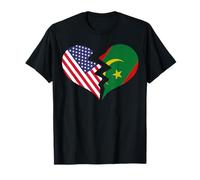 USA et Mauritanie Broken Heart International Love T-Shirt