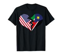 USA et Soudan du Sud Broken Heart International Love T-Shirt