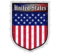 USA États-Unis d'Amérique US Shield American 100 mm (10,2 cm) Vinyle autocollant, autocollant