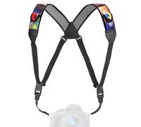 USA Gear DSLR Harnais de Poitrine Pour Appareil Photo Reflex Numérique avec Boucles à Dégagement Rapide et Poches pour Accessoires - Compatible avec Canon, Nikon, Sony et plus - Géométrique