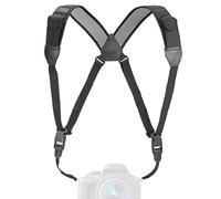 USA Gear DSLR Harnais de Poitrine Pour Appareil Photo Reflex Numérique avec Boucles à Dégagement Rapide et Poches pour Accessoires - Compatible avec Canon, Nikon, Sony et plus - Noir