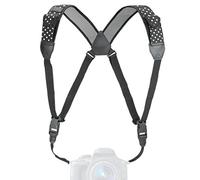 USA Gear DSLR Harnais de Poitrine Pour Appareil Photo Reflex Numérique avec Boucles à Dégagement Rapide et Poches pour Accessoires - Compatible avec Canon, Nikon, Sony et plus - Pois