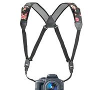 USA Gear DSLR Harnais de Poitrine Pour Appareil Photo Reflex Numérique avec Boucles à Dégagement Rapide et Poches pour Accessoires - Compatible avec Canon, Nikon, Sony et plus - Floral