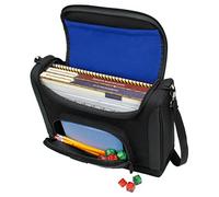 USA Gear Dungeons & Dragons Sac de voyage compact pour manuel du joueur D&D, guide Xanathar, feuilles de personnage - S7 Pro Étui universel pour 2 livres DND, dés, jetons, petits objets de joueur Interior Dimensions: 11" x 8.5" x 4" noir/bleu