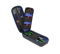 USA Gear Étui à Fléchettes - Étui pour 3 Fléchettes À Pointe Souple ou en Acier avec Rangement pour Pointes en Plastique, 12 Emplacements pour Ailettes, Tiges et Autres Accessoires (Bleu)