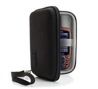 USA Gear Étui Organiseur électroniques avec Coque Extérieure Rigide et Poche pour Accessoires - Convient aux Chargeurs, Accessoires, Câbles, Batteries, GPS et Plus Encore - Noir