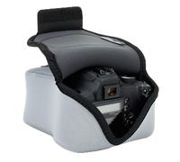 USA Gear Housse Appareil Photo Numérique et Accessoire en Néoprène Rembourré, Protection Robuste avec Poche et Ceinture - Compatible avec Appareils Canon, Nikon, Pentax, Lumix Et Plus - Gris