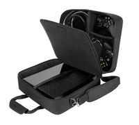 USA GEAR Housse Sac de Console, Sangle d’Epaule Ajustable et Compartiments Personnalisables - Compatible avec Xbox One, Xbox One X/S, Xbox 360, PlayStation 4 Pro, PlayStation 4, PlayStation 3 - Noir