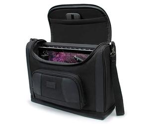 USA Gear Petit Sac Messager Compatible avec Surface Pro 11e Génération, 10, 9, 8 - Sac à Bandoulière de Voyage pour Tablette, Chargeur, Clavier, Souris (Noir)