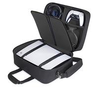 USA Gear PS5 Étui - Étui pour Console Compatible avec PlayStation 5 Et PS5 Digital Edition avec Intérieur Personnalisable pour Manette PlayStation, Jeux, Casque Gaming Et Accessoires (Noir)