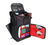 USA Gear Sac à dos MTG Compatible Avec Les Jeux de Cartes Magic the Gathering, MTG et Plus Encore - Sac à Dos TCG MTG Avec Bretelles et Séparateurs Personnalisables (Rouge)