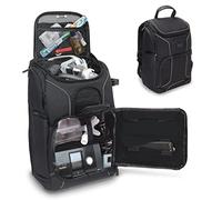 USA Gear Sac de Voyage pour Machine CPAP - Sac à Dos CPAP Compatible avec XT Fit, AirSense 10/11 et Philips Dreamstation - Intérieur Personnalisable pour Câbles, Accessoires CPAP - Noir