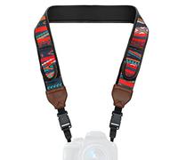 USA Gear TrueSHOT Sangle Appareil Photo Numérique DSLR/SLR, Courroie pour Réflex avec Pochettes de Rangement Rembourrées - Compatible avec Canon EOS, Nikon, Pentax et Plus - Bohème