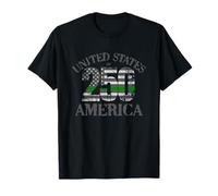 USA Green Thin Line 250e Anniversaire T-Shirt