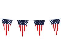 USA guirlande de fanions décoration de fête bleu-rouge-blanc 6m