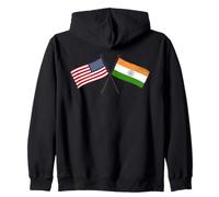 USA Inde Drapeau croisé Américain Indien Amitié Sweat à Capuche