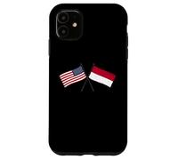 USA Indonésie Drapeau croisé Américain Indonésien amitié Coque pour iPhone 11