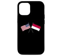 USA Indonésie Drapeau croisé Américain Indonésien amitié Coque pour iPhone 12/12 Pro