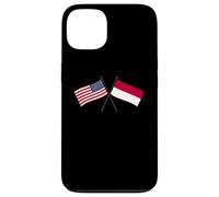 USA Indonésie Drapeau croisé Américain Indonésien amitié Coque pour iPhone 13