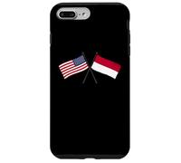 USA Indonésie Drapeau croisé Américain Indonésien amitié Coque pour iPhone 7 Plus/8 Plus