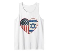 USA Israël Heart - Double citoyenneté Débardeur