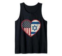 USA Israël Heart - Double citoyenneté Débardeur