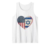 USA Israël Heart - Double citoyenneté Débardeur