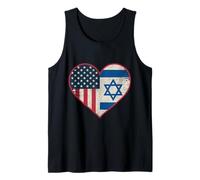 USA Israël Heart - Double citoyenneté Débardeur