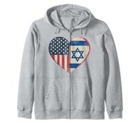USA Israël Heart - Double citoyenneté Sweat à Capuche