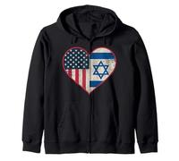 USA Israël Heart - Double citoyenneté Sweat à Capuche