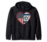 USA Israël Heart - Double citoyenneté Sweat à Capuche