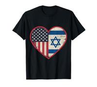 USA Israël Heart - Double citoyenneté T-Shirt