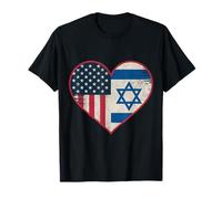 USA Israël Heart - Double citoyenneté T-Shirt