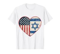 USA Israël Heart - Double citoyenneté T-Shirt