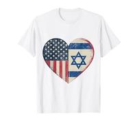 USA Israël Heart - Double citoyenneté T-Shirt