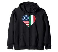 USA Italy Heart - Double citoyenneté Sweat à Capuche