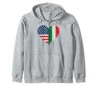 USA Italy Heart - Double citoyenneté Sweat à Capuche